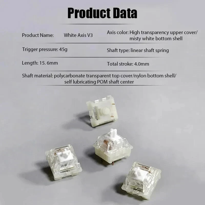 KTT Kang V3 Switches Mechanical Keyboard Linear Switch 3 Pin Custom Cherry RGB SMD Gaming Compatible Hot Swap MX Switch
