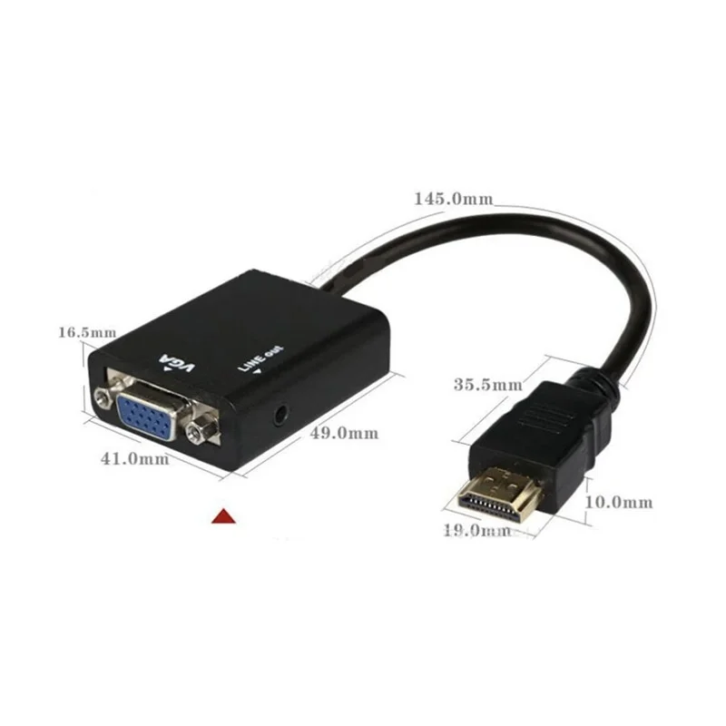 Hdmi에 VGA 어댑터 케이블 PS4 1080P 어댑터 컴퓨터에 대 한 동일한 화면 PC 오디오 케이블 잭 TV 상자