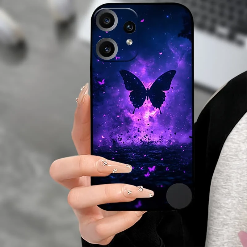 Premium Soft TPU Silicone Back Cover with Camera Protector - Black Bumper Case