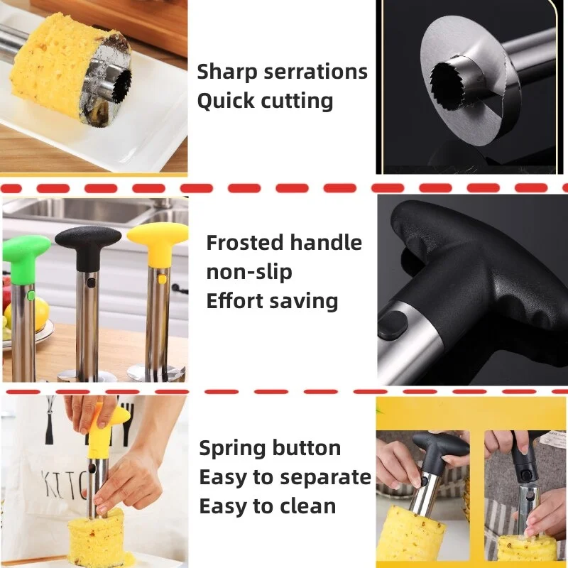 Description Picture 4 of itemPineapple Slicer Peeler Stainless Steel Fruit Cooking Tools Accessories Household Kitchen Gadgets