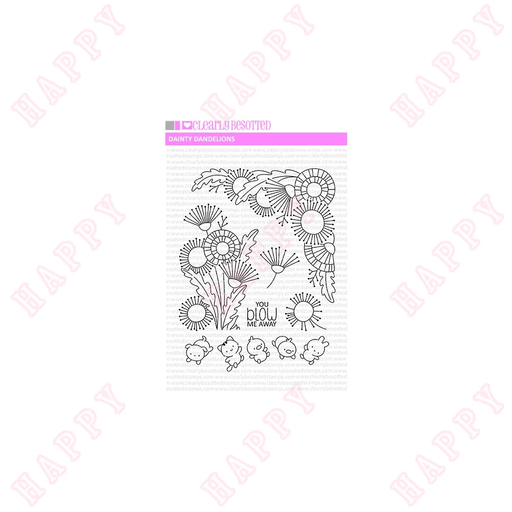 

New Metal Cutting Dies And Stamps Dainty Dandelions For DIY Craft Make Greeting Card Scrapbooking Decoration Embossing Template