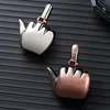Funny Middle Finger Torch Lighter with Fuk You Voice Windproof Jet Flame Lighters Smoking Accessories Refillable Butane Lighter 1