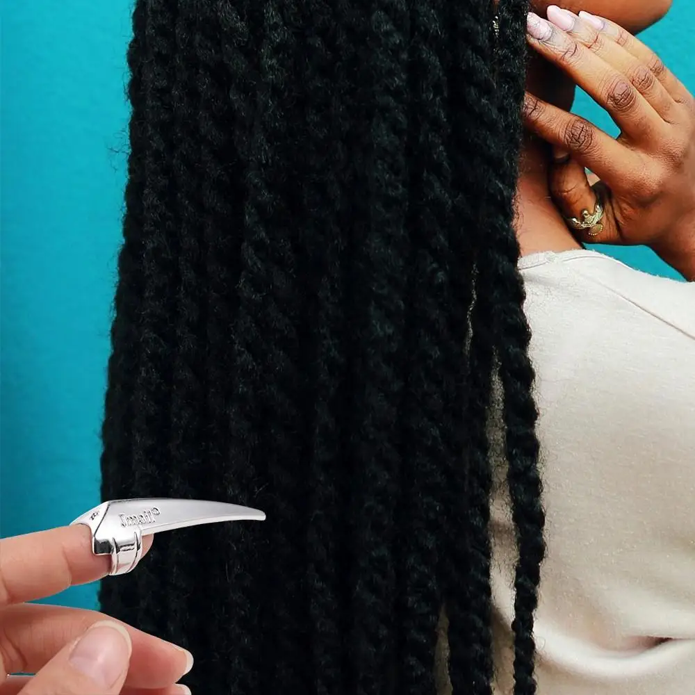 Strumenti per la selezione dei capelli: Anello in metallo per separare i capelli, Pettine per sezionare, per intrecciare, arricciare, acconciare ed estendere i capelli - immagine 5