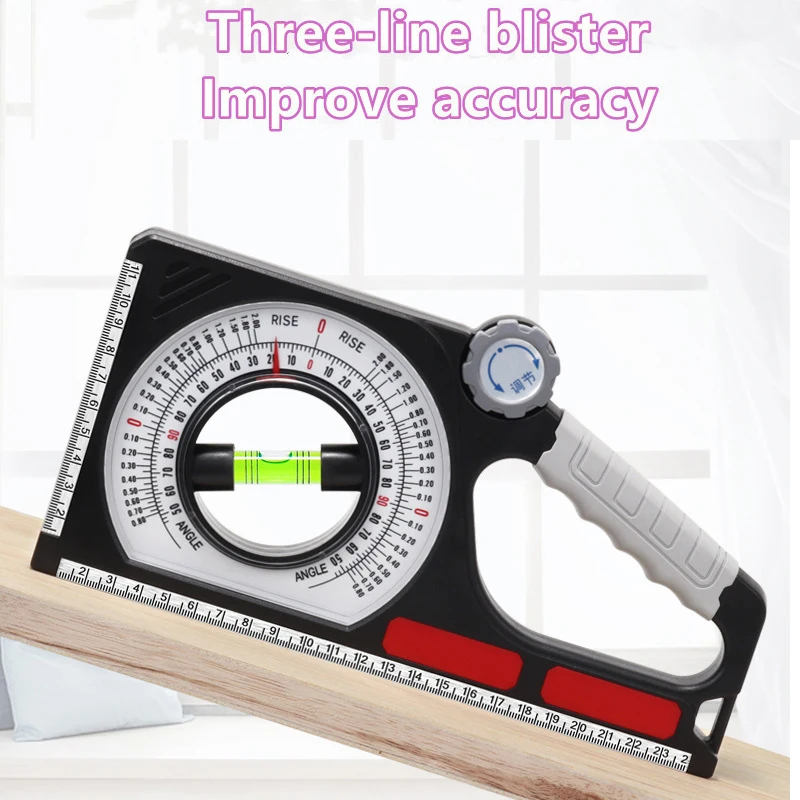 Universal Bevel Protractor Angle Level Declinometer Angle Feet Foot Slope Meter Multi Function Slope Measuring Instrument angle measuring tool angle protractor digital inclinometer