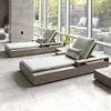 Outdoor Beach Swimming Pool Folding Lounge Chair Sunbed Aluminum Sunbed Modern Furniture High Quality Wood Lying Bed Texture 6