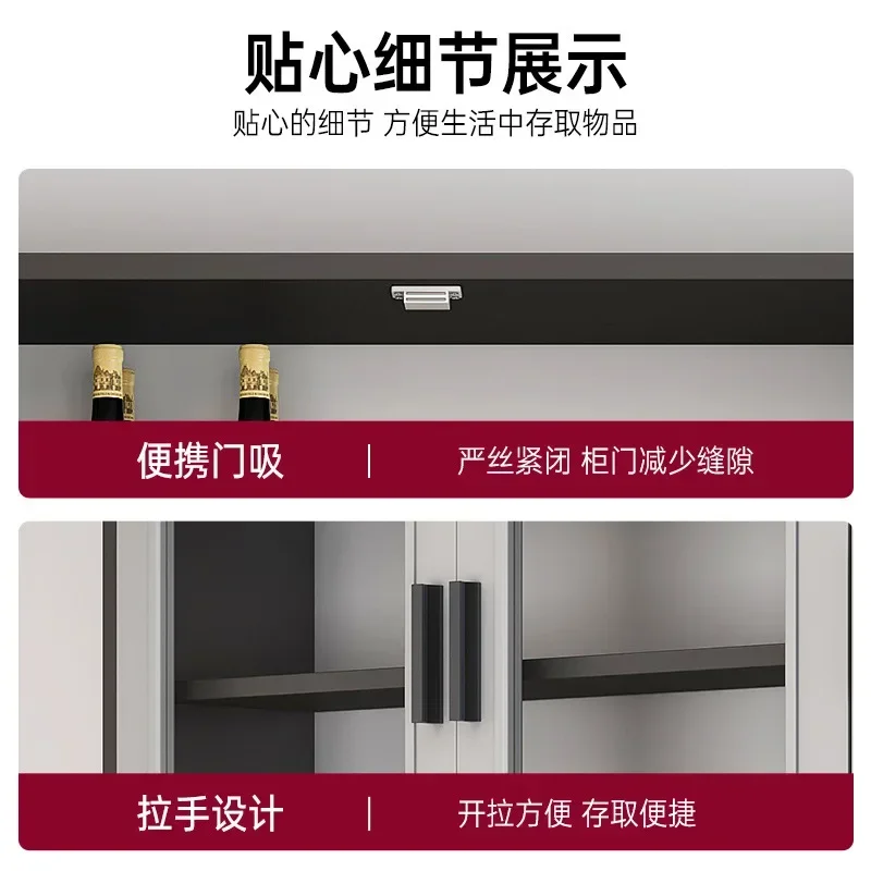 Modern Tall Minimalist Sideboard et Slate Cupboard Living Room Furniture Entrance Hall Console Table Kitchen Storage Cabinet
