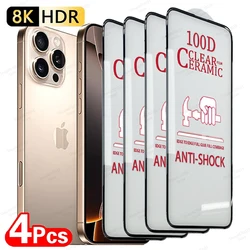 Pack of 4 Soft Clear HD Screen Protectors - Premium Ceramic Film for 4 Pieces (For iPhone 12 Pro)