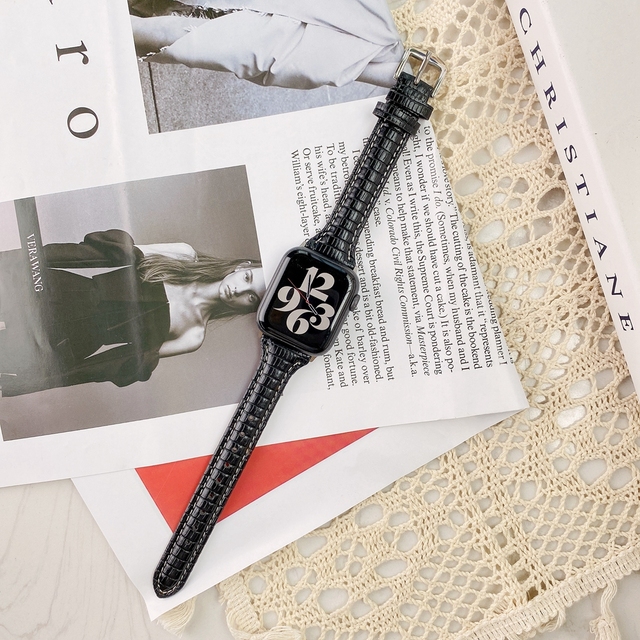 Slim Strap For Apple Watch SE7 6 5 42/44mm Leather Bracelet for Iwatch Band Series 4 3 2 1 38/40mm Accessories 41/45mm