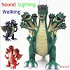 High-tech Seven heads Dinosaur Toy Jurassic world electric dinosaur toys Tyrannosaurus rex plastic dinosaur model 1