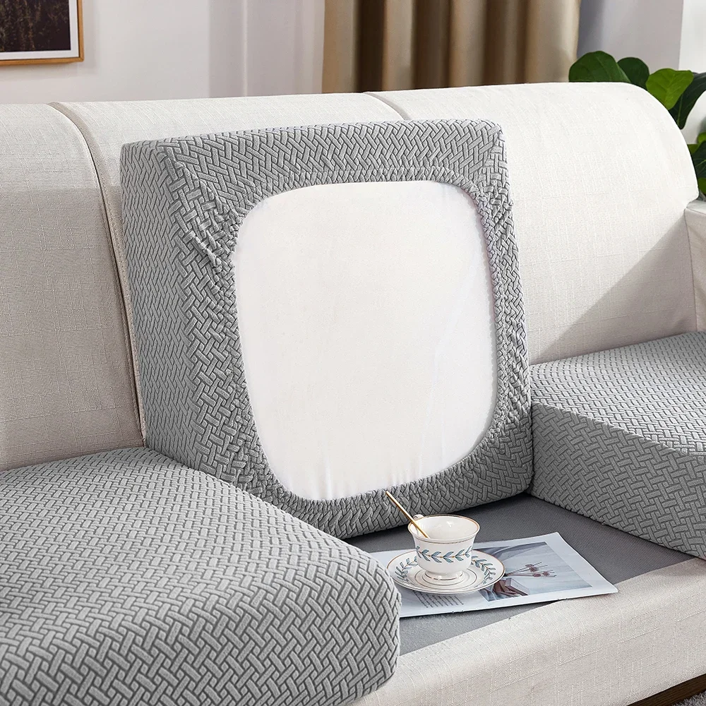 Thick Jacquard Sofa Seat Cushion Cover for Living Room Furniture Protector L-shape Corner Sofa Cover Removable Seat Slipcovers 4