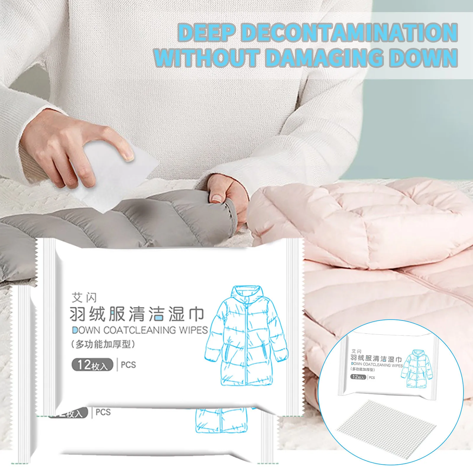 Clothing Stain Removal Wet Wipes Down Jacket Cleaner