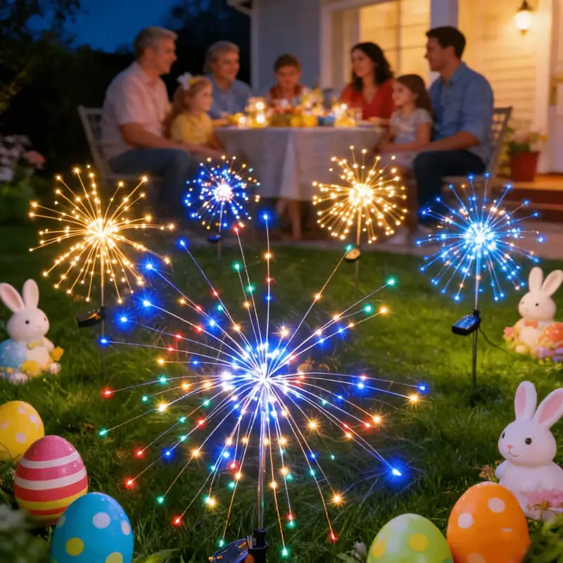 Solar LED Firework Fairy Lights for Outdoor Garden Decoration