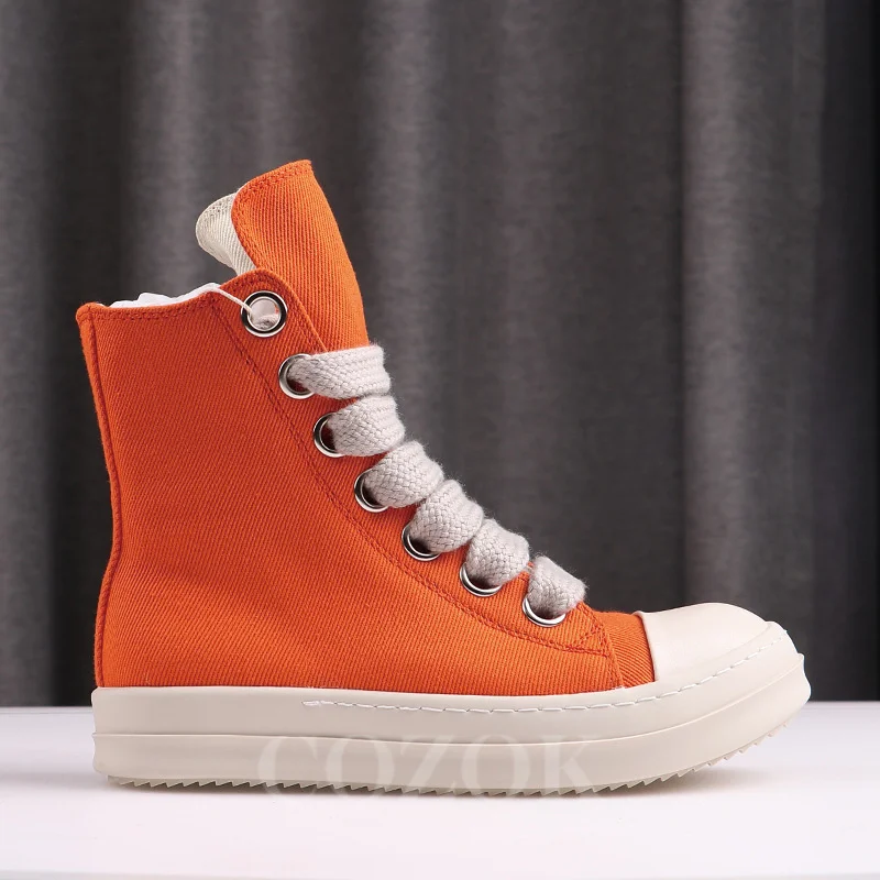 

Female High Top Board Shoes 2023 Spring New Wear Resistant Thick Bottom Loafers Height Increasing Lovers Casual Shoes