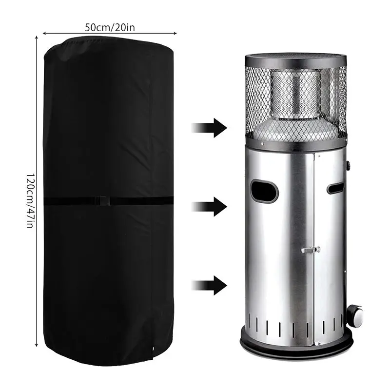 Heater Cover 210D Oxford Cloth Waterproof Patio Courtyard Outdoor Round Air Energy Furniture |