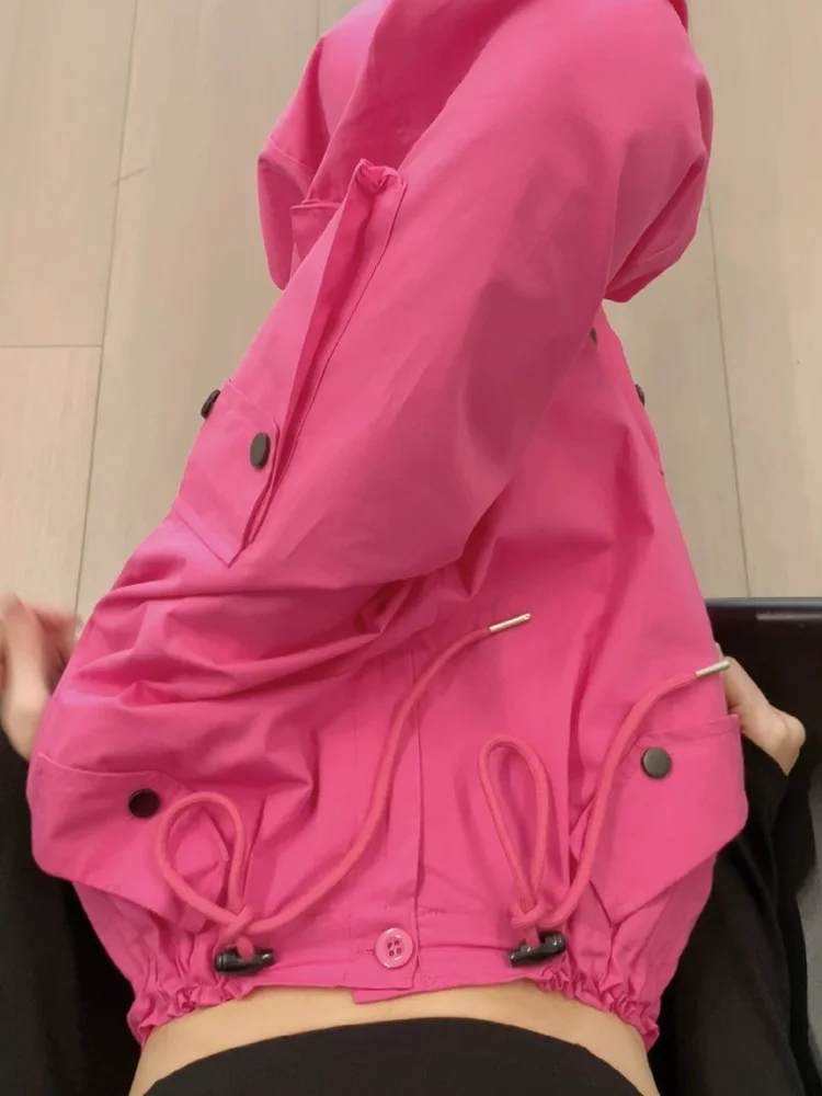 

Trendy Fashion Y2k Aesthetic Women Wide Leg Trousers High Waist Casual Pocket Cargo Pants Summer Korean Solid Mujer Pantalones