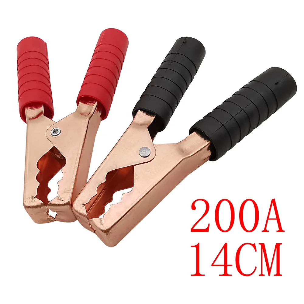 Red Black 200a Alligator Clips Large Battery Clip Insulated Crocodile