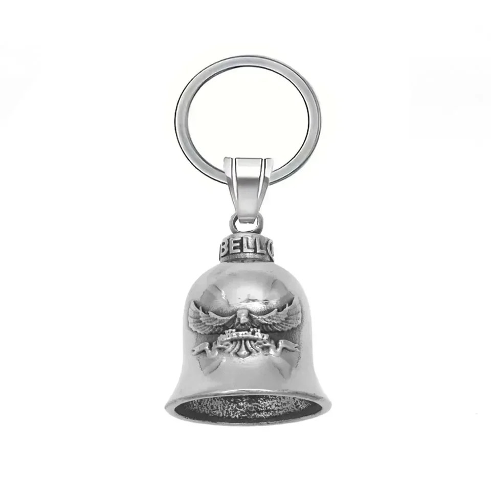 Lion King Pendant and Keychain with Uniquely Carved Bell - Retro Design