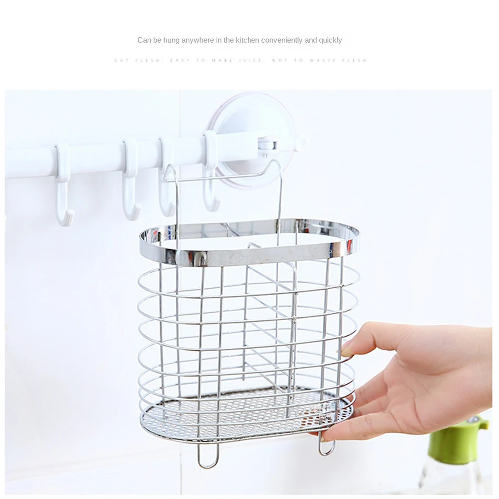 Metal Hanging Cutlery Holder Drainer Spoon Fork Chopsticks Storage Basket Rack Kitchen Tool Organizer Tableware Tube Jy25 20 5