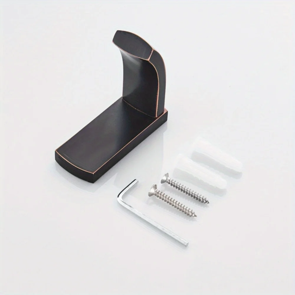 Simple Black Antique Brass Colour Crafted Vintage Style Coat Hooks, Wall Mounted Bathroom Hooks Copper Coat Hooks