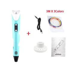 Creative 3D Drawing Pen with LCD Screen for Kids - Perfect Christmas or Birthday Gift (Blue A)
