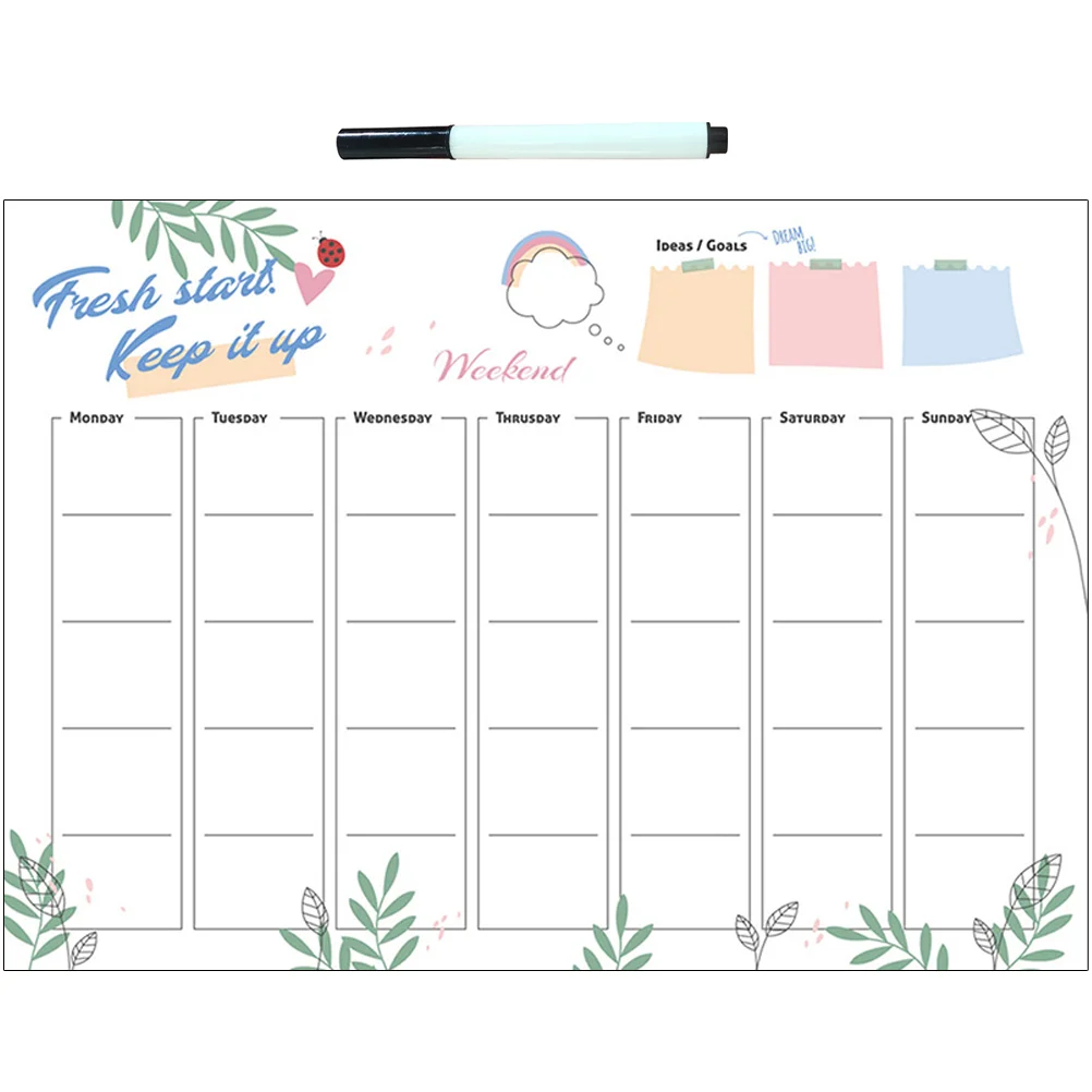 

Weekly Whiteboard Dry Erase Calendar Magnetic Refrigerator Fridge Childrens Removable Decals Calendar Whiteboard Advent Planner