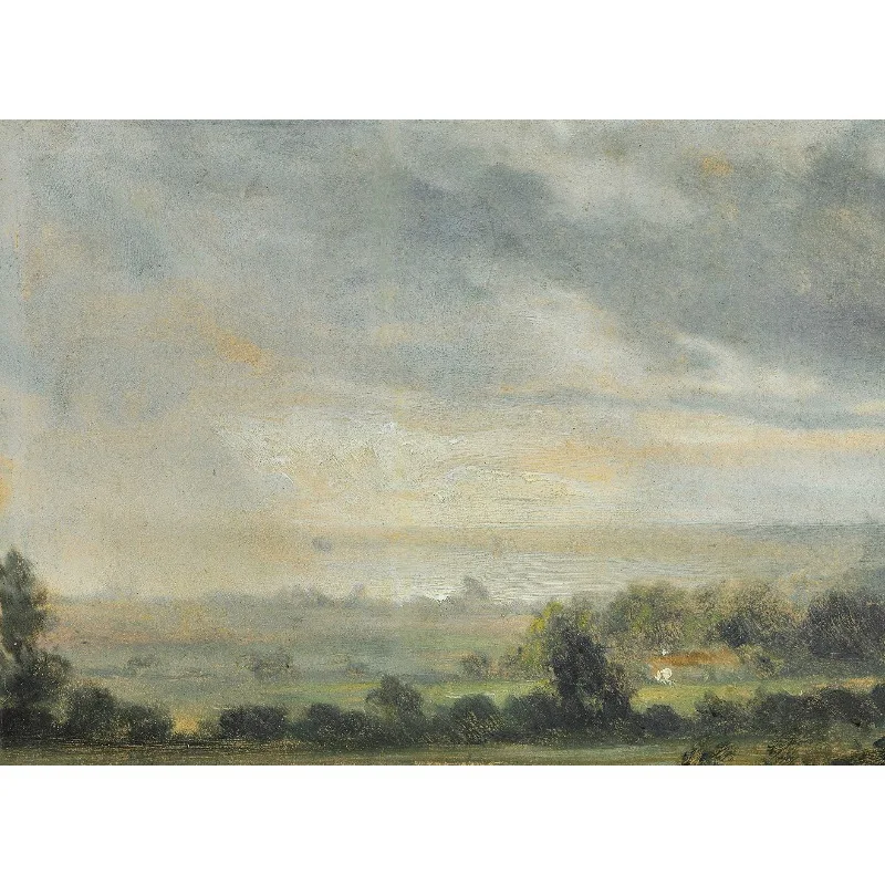 Vintage French Country Meadow Canvas Painting Wall Art