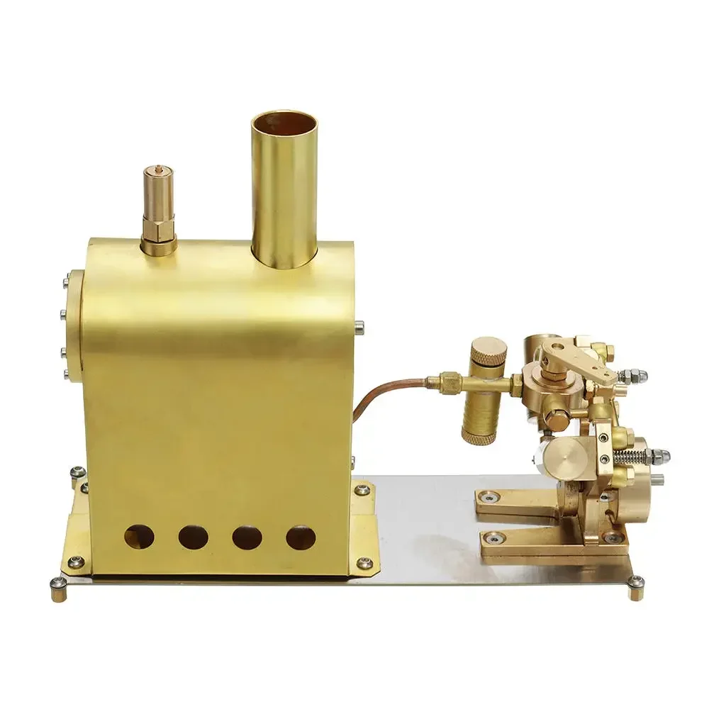 M2C Mini Twin Cylinder Marine Steam Engine with Steam Boiler Model Toy for Adults Gift