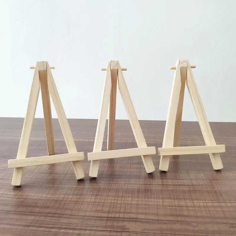 Small Desk Easels Canvas Painting Holder Mini Wooden Tripod Easels Tabletop Display Stand For Photo Chalkboard Signs 1pc