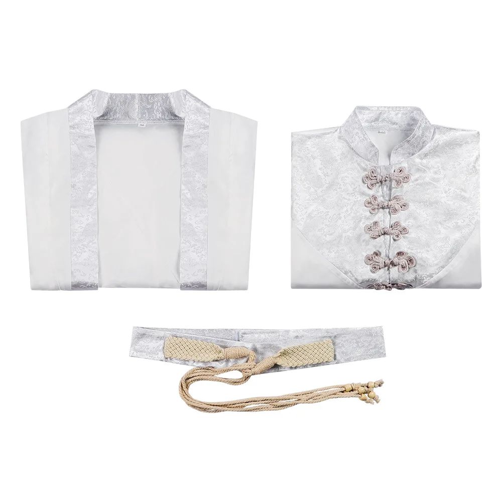 Costume da Saruman per Halloween, Abito Bianco da Uomo, Travestimento per Feste di Carnevale e Halloween, Outfit da Saruman - immagine 2