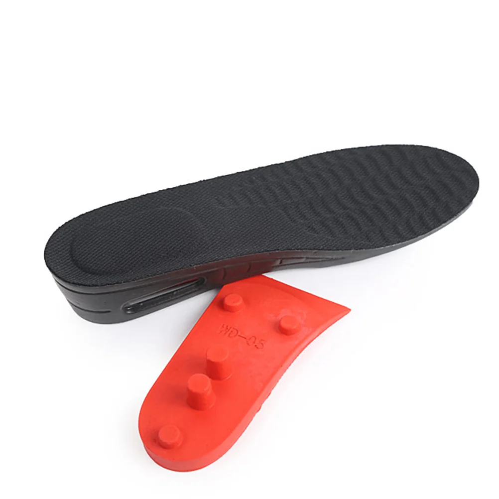 

2-Layer Air Bubble Cushion Shoe Lift Height Increase Heel Insoles Pair Taller for Men and Women Size L (Red)