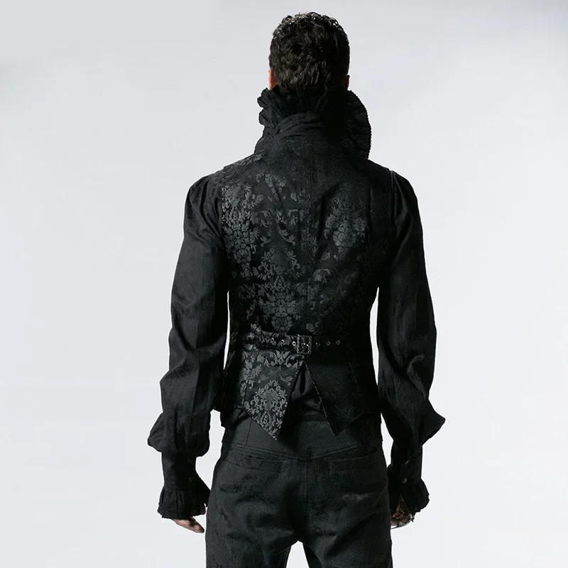 PUNK RAVE Gothic Stage Perfomer Printed Flowers Palace Man