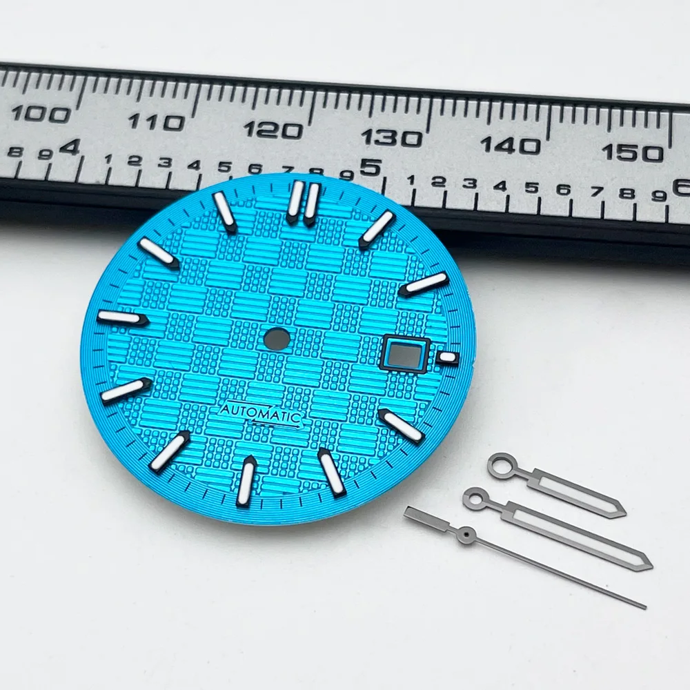 Elegant 31mm Grid-Patterned Round Watch Dial