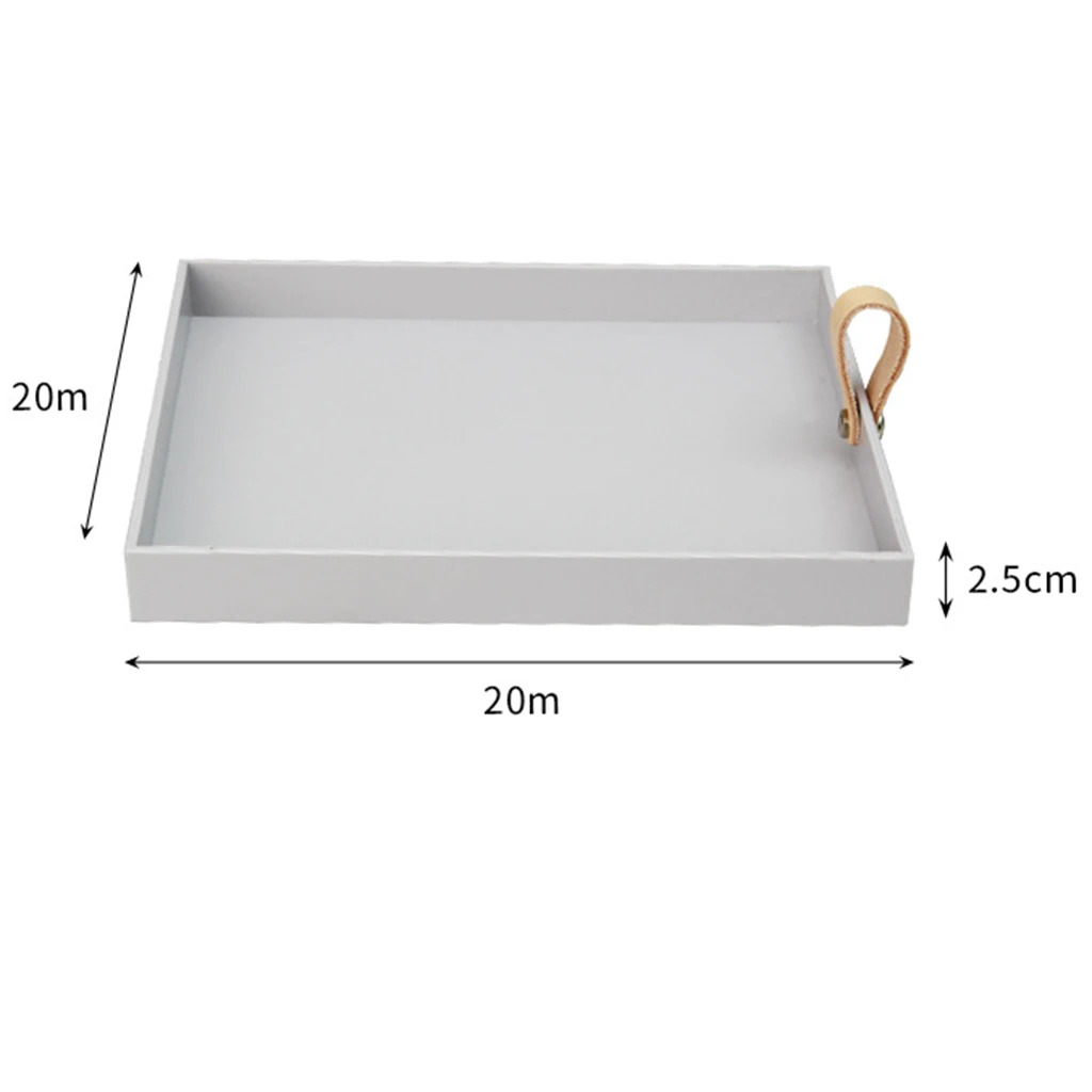 Serving Tray 8x8inch Glossy Portable Organizer for Drinks and Food Patio Bed
