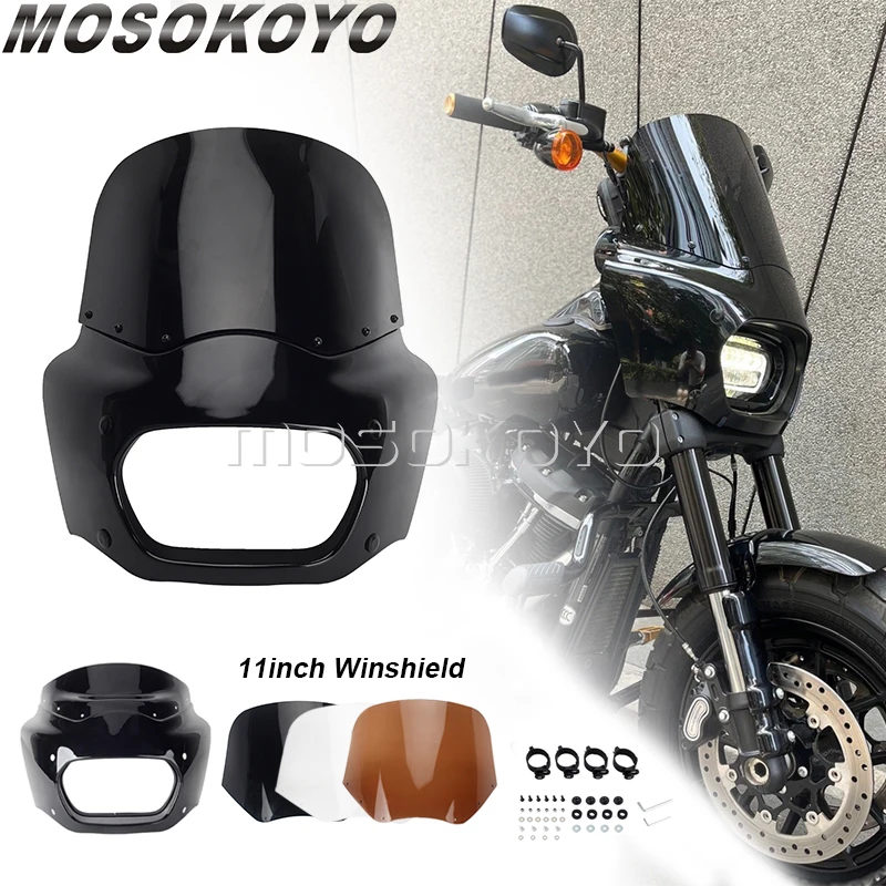 Motorcycle Headlight Lens Screen Cover Plastic Headlamp Fairing Guard