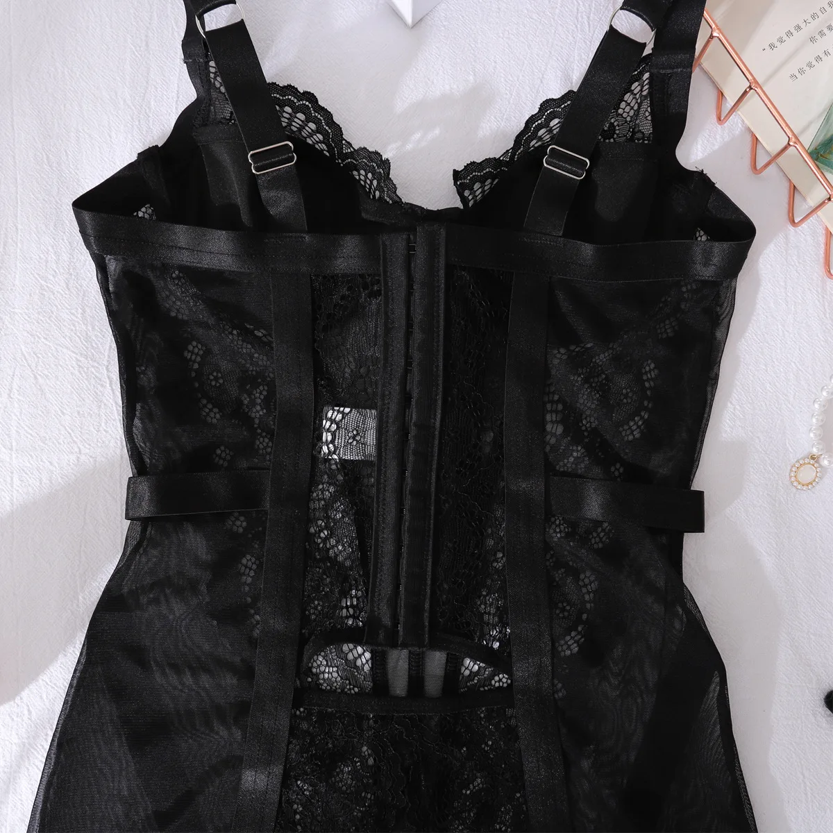 matching thong with sheer panel finish