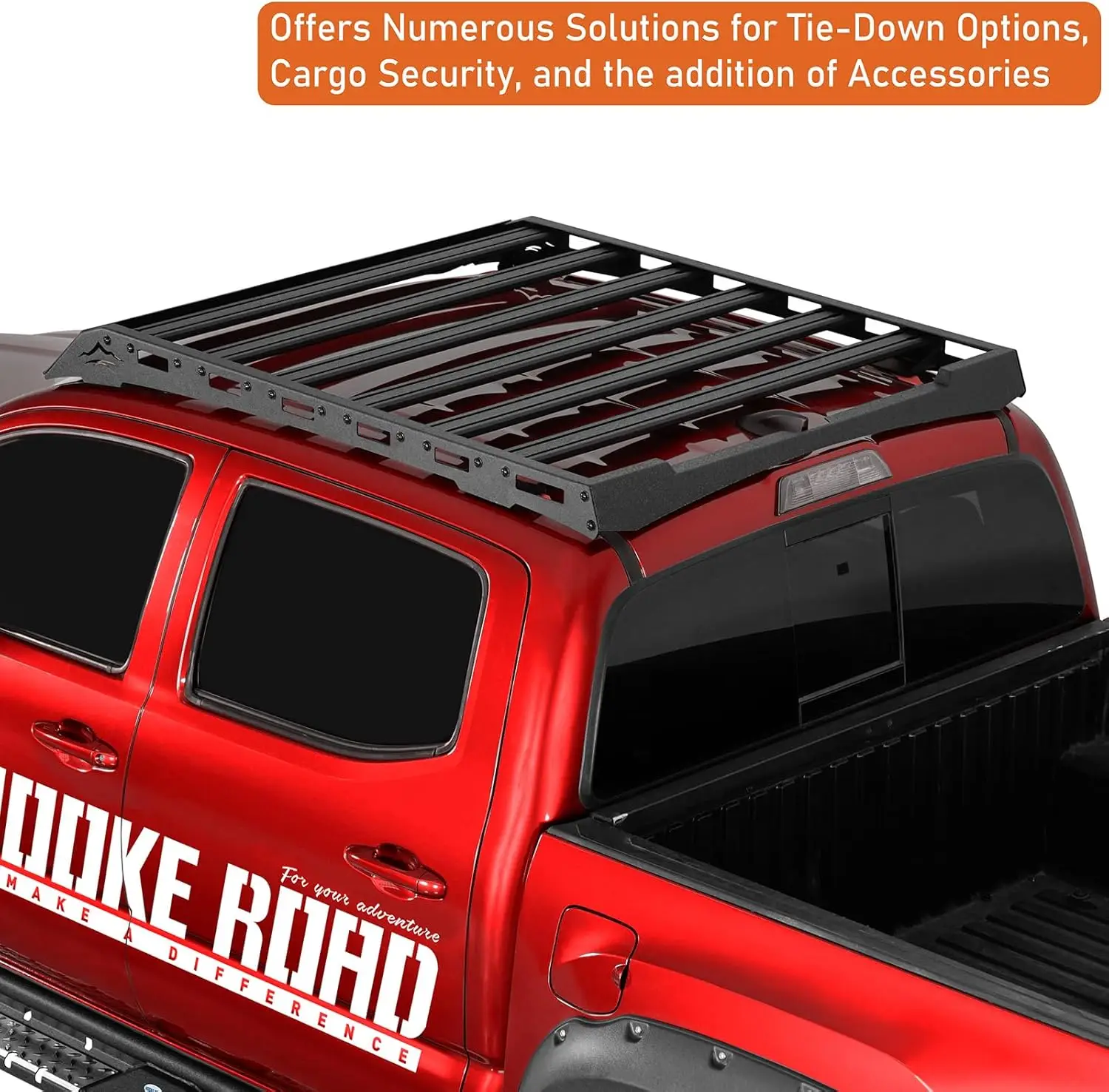 Tacoma Double Cab Top Roof Rack Aluminum Crsssbars for 2005-2023 Toyota Tacoma 2nd 3rd Gen Truck, Cargo Carrier Basket (Double C