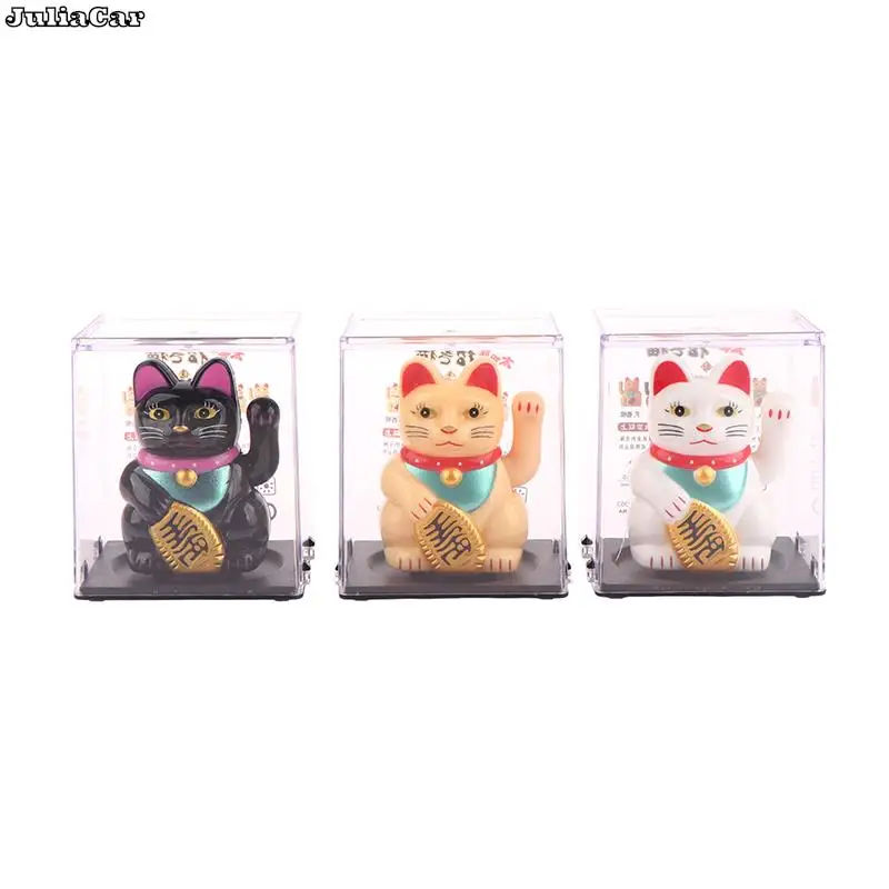 태양 구동 행운의 고양이 흔들며 팔 부적, 행운의 고양이, 홈 오피스 장식 액세서리, 1 개