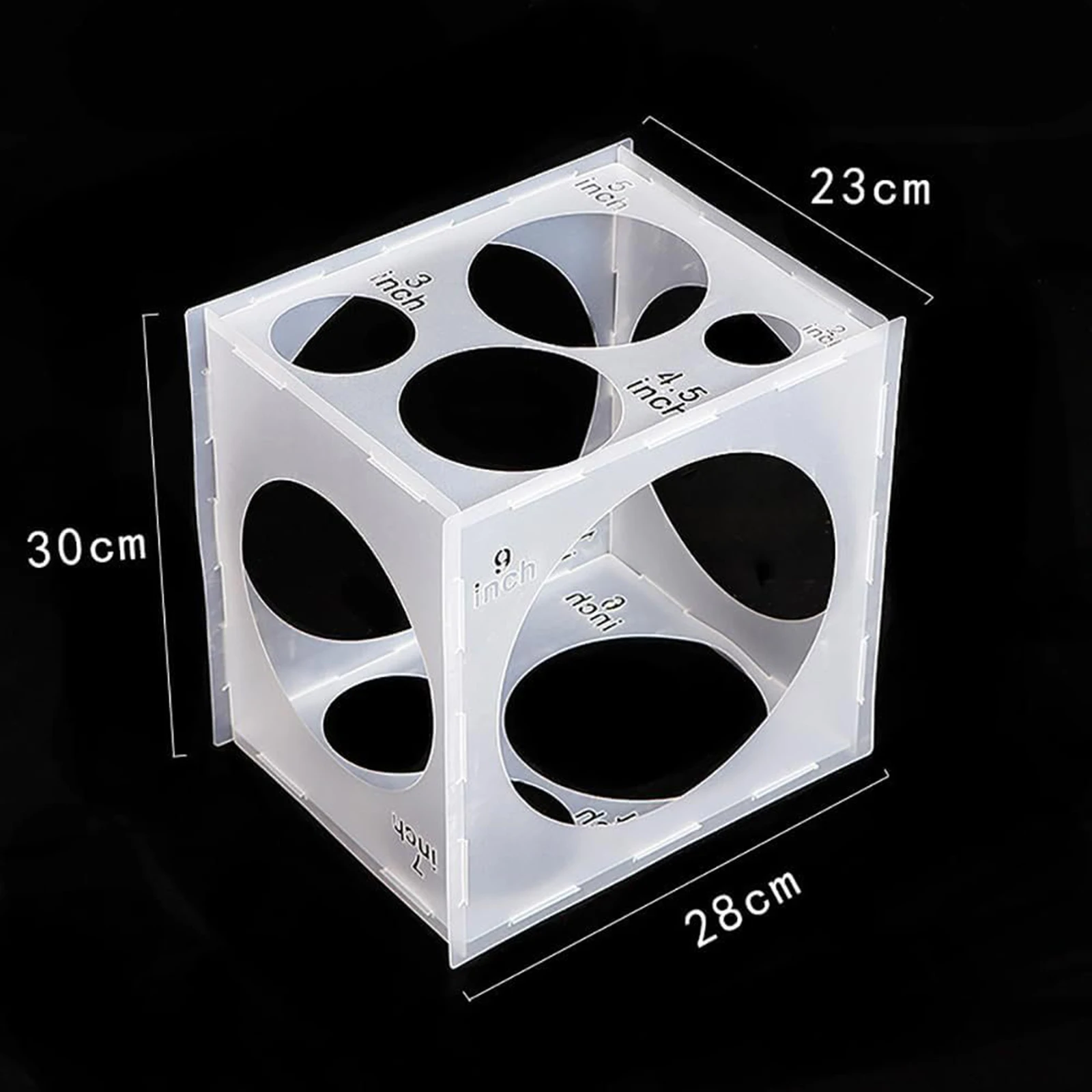 Willstar 11 Holes Balloon Sizer Cube Template Box 2-10 inches for Wedding  Party 