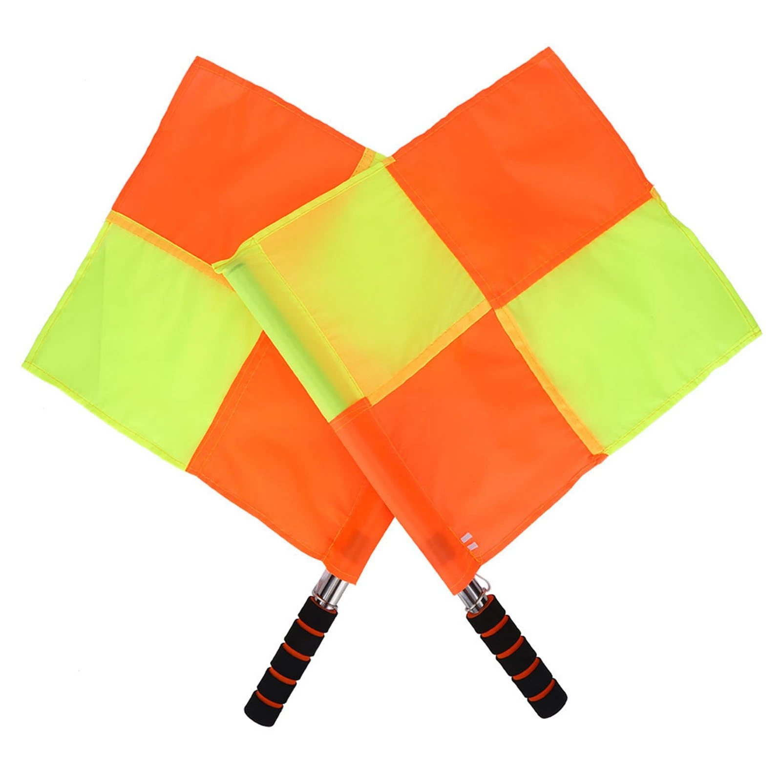 Football Referee Flag Soccer Judge Referee Linesman Flag with Storage Bag Sports Match Soccer Football Hockey Training Tool 2PCS referee flags