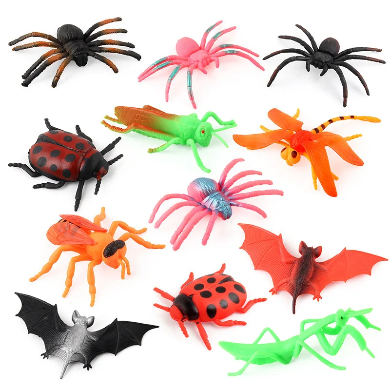 

Children Realistic Educational Insects Models Frogs Models Spider Bats Kids Toys Birthday Gifts
