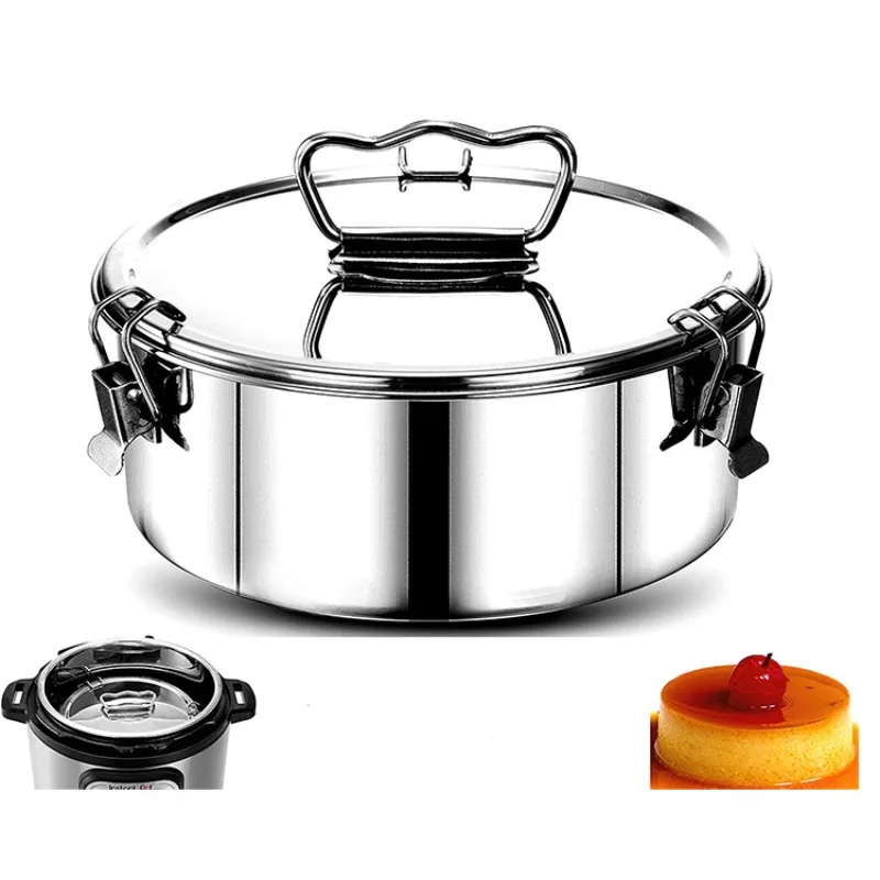 

Food Steaming Pot Soup Kitchen Cookware Steamer Flan Mold with Lid Cake Toast Bread Pan Cooking Flan Container DIY Baking Tools
