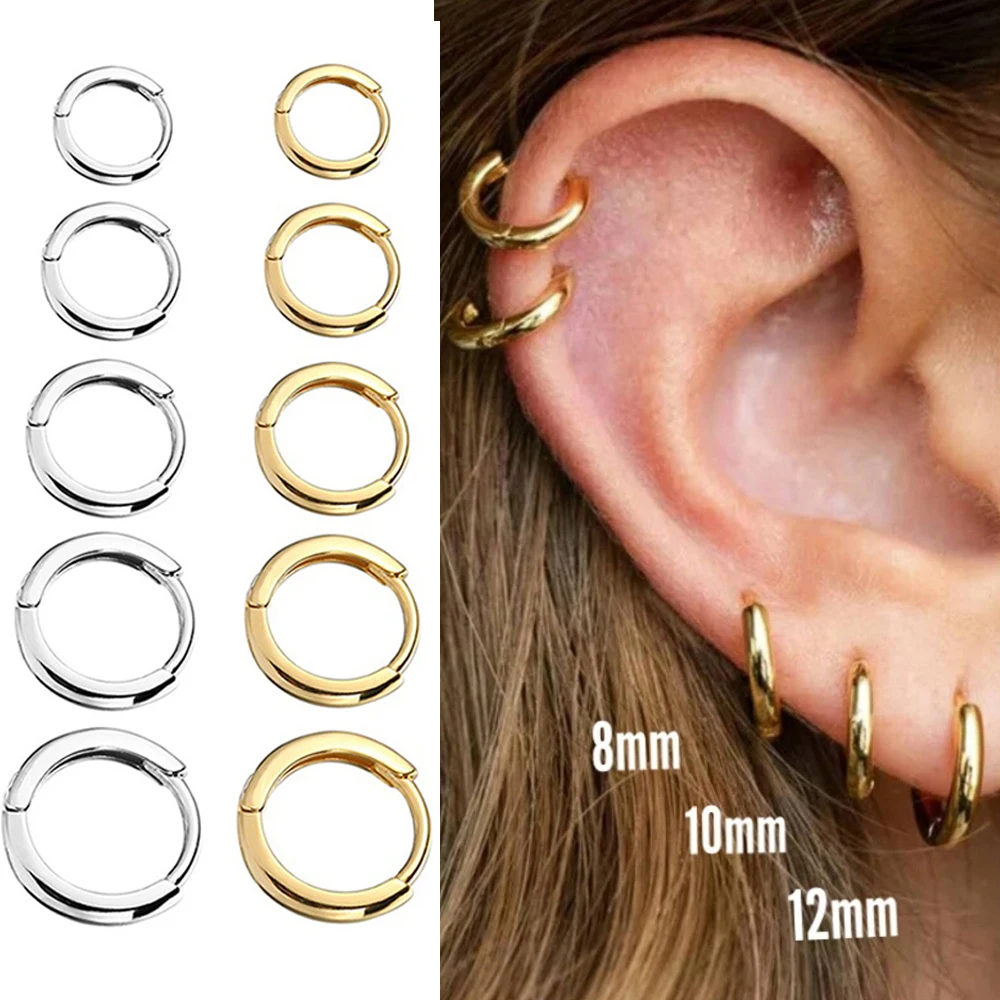 Mini Black & Gold Stud Earring - Mens Earrings | Twistedpendant