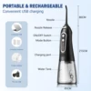Oral Irrigator USB Rechargeable Water Flosser Portable Dental Water Jet 300ML Water Tank Waterproof Teeth Cleaner For Oral Care 3