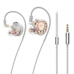 Dynamic Hybrid Technology HiFi Earbuds with Electrostatic Drivers (Gold)