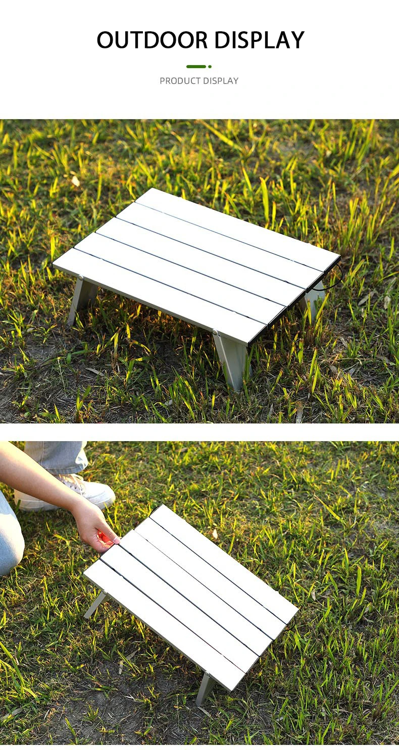 Description Picture 6 of itemWESTTUNE Mini Camping Table Ultralight Portable Aluminum Alloy Outdoor Table Roll-Up Folding Table for Backpacking Picnic BBQ