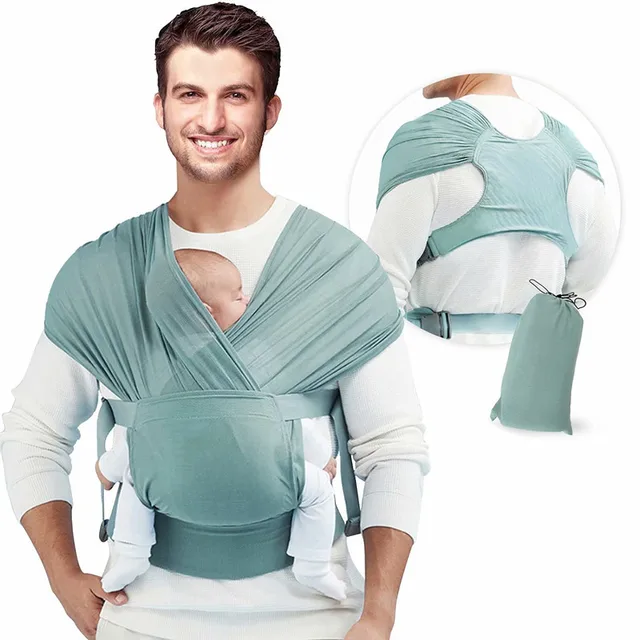 1PC Free Hands Baby-Strap Summer Grid Cross Simple Baby Back Cover X-Type Baby and Child Parenting Back Cover Carrier Wrap 5