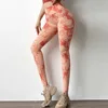 Tie Dye Printed High Elasticity Tight Fitting Sports Pants for Running Lifting Buttocks Perky Buttocks and Body Hugging Pants 2
