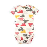 3PCS Baby Bodysuits+Pants Cotton Newborn Baby Boy Clothes Summer Cartton Kids Clothing Sets 0-24 Moth Bebe Jumpsuit 4