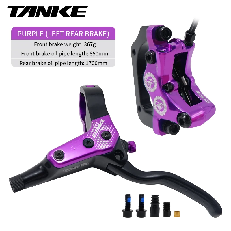 TANKE MTB 4 Piston Hydraulic Disc Brake 850/1700mm Resin Pads Mountain Bike