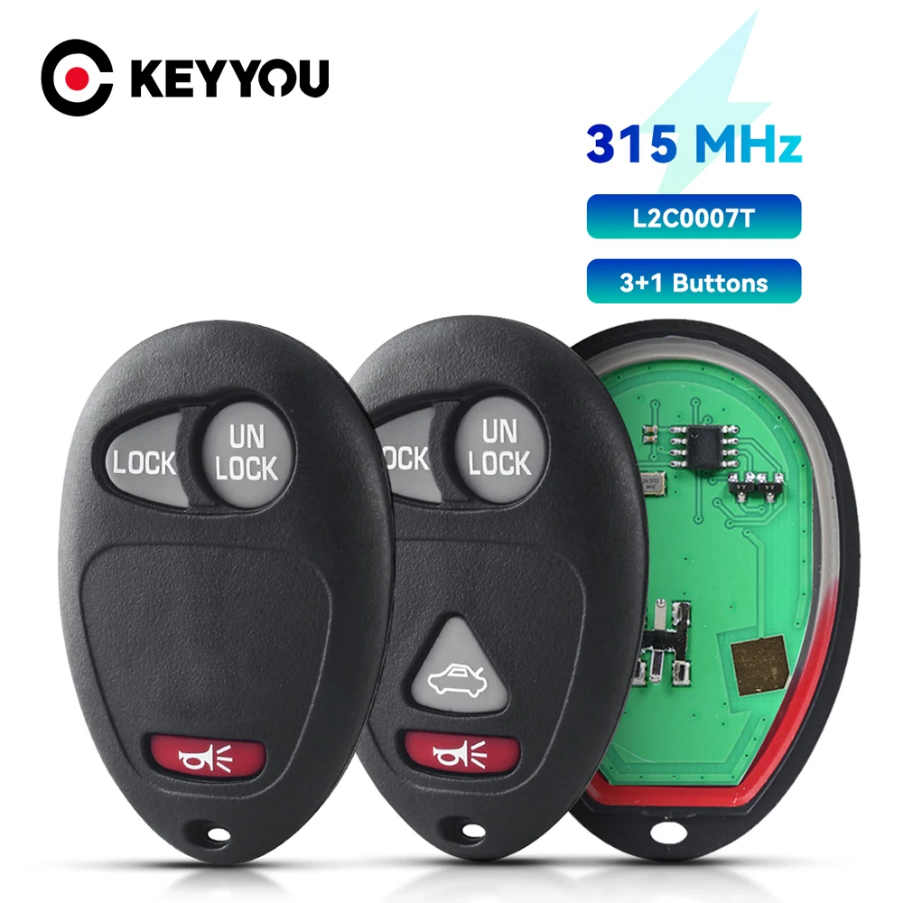 Keyyou 3/4 Tasti Chiave Telecomando Per 315 2006 Mhz Per Chevrolet Colorado Colorado H3 2010-Per Buick Century Chiavi Auto